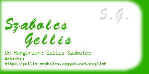 szabolcs gellis business card